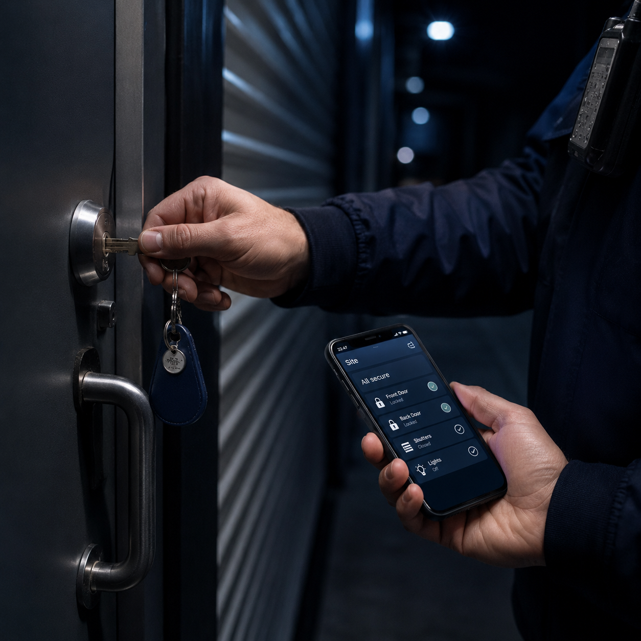 Key holding security guard management
